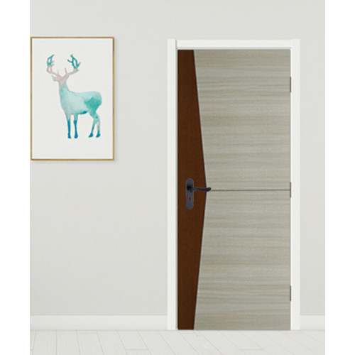 LOCAL789 ประตูเมลามีน เซาะร่องดำ MD-MD24 80x200ซม. สีเทา-น้ำตาล HOLZTUR ร้านอยู่ในไทย