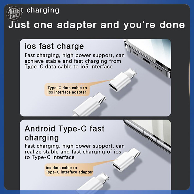 Wl| Otg ใหม่ อะแดปเตอร์ชาร์จโทรศัพท์มือถือ Type C เป็น IOS ตัวเมีย เป็นตัวผู้