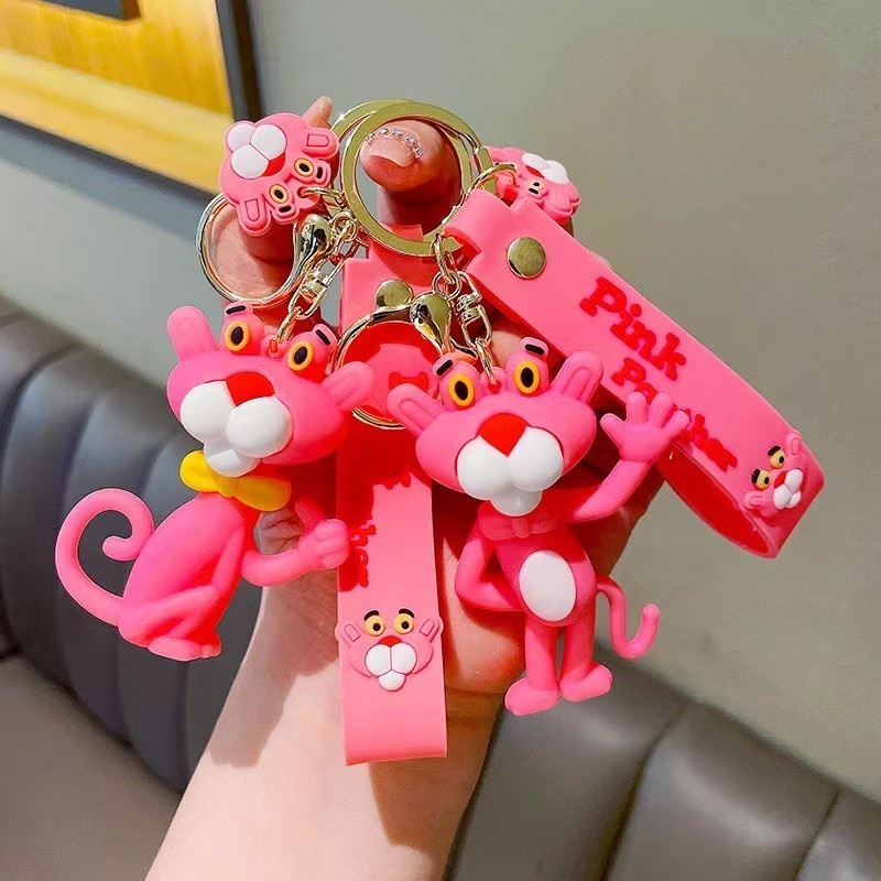 พวงกุญแจ จี้ตุ๊กตา Pink Panther สําหรับเด็กนักเรียน