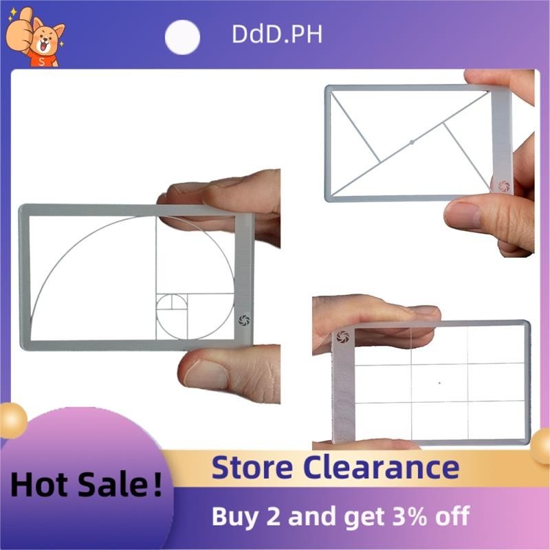 Golden Triangle Composition Tool View Finder/Viewer Photography/Painting/ Drawing Credit Card Size เหมาะกับในกระเป ๋ าสตางค ์