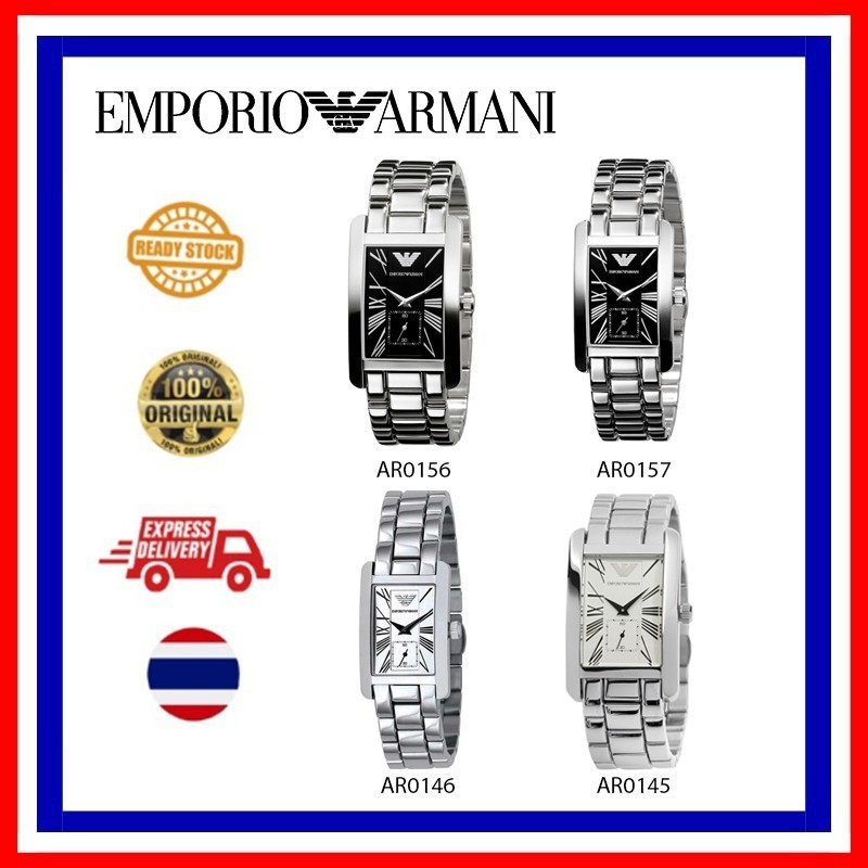 จัดส ่ งฟรี ( แท ้ Emporio Armani Men 's Fashion Luxury Watch AR0146 AR0156 AR0157 AR0145 26mm/30mm