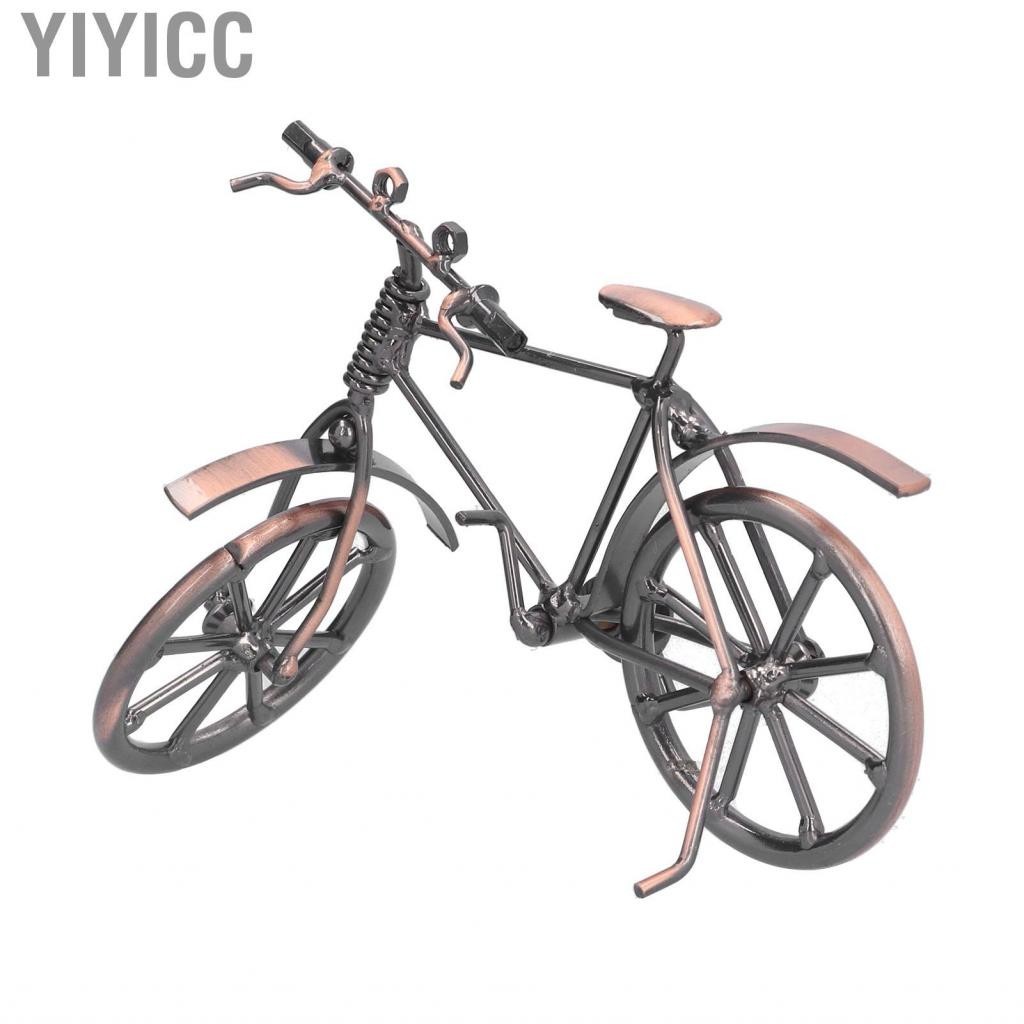 Yiyicc Hand Welding  Decor Retro Bike for Home Iron Crafts Enthusiasts Models