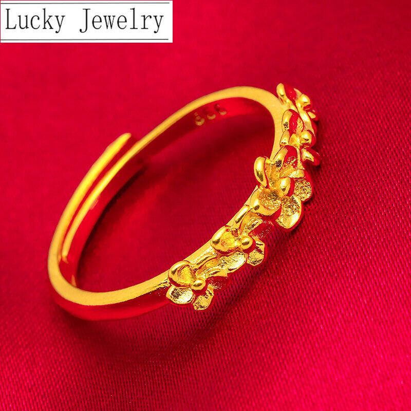 แหวนปรับขนาดได้ แหวนทองแท้ 1สลึง แหวนทองปลอมสวย แหวนน่ารักๆ สไตล์คลาสสิก รวย อินเทรนด์ ทองคำแท้ แหวนทองไม่ลอก แหวนทองแท้