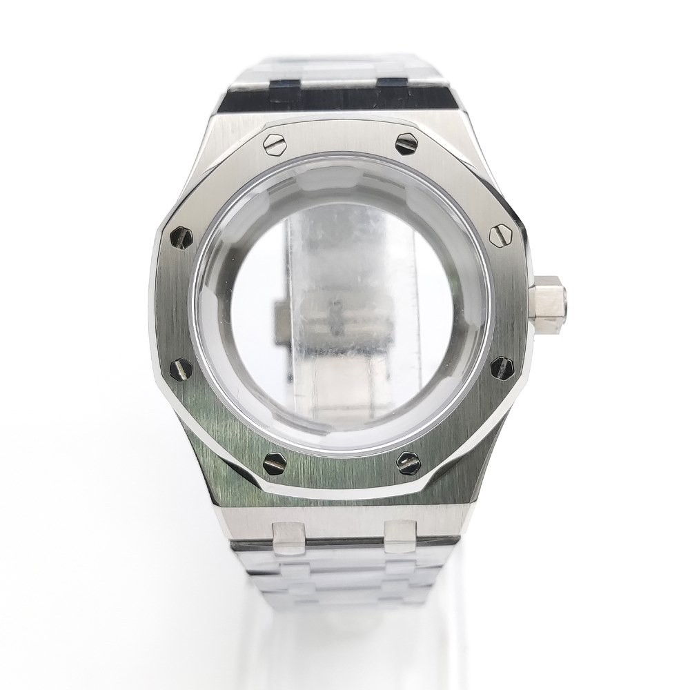 [ คุณภาพ Seiko ] 42MM Oak Mechanical Case Modified Accessories Automatic NH35 Watch Case Full Set +Strap Sapphire