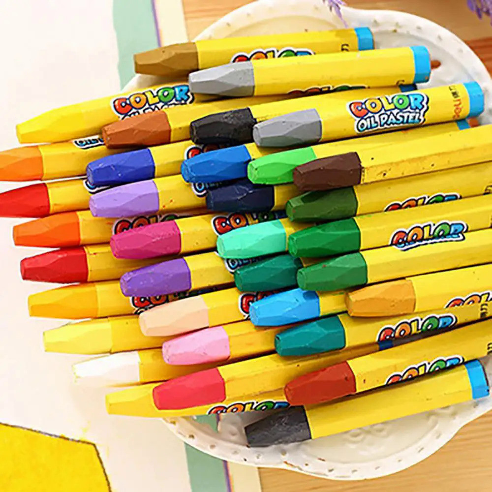 12/18/24/36 Color Non-Toxic Kids Wax Crayon Stick Painting Drawing Sketching Oil Pastel Combination 