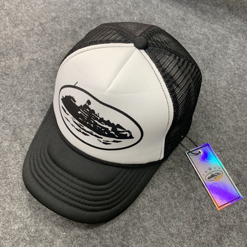 CORTEIZ CRTZ Trendy Printed Sunscreen Truck Driver Mesh Cap Outdoor Casual Peaked Cap Adjustable