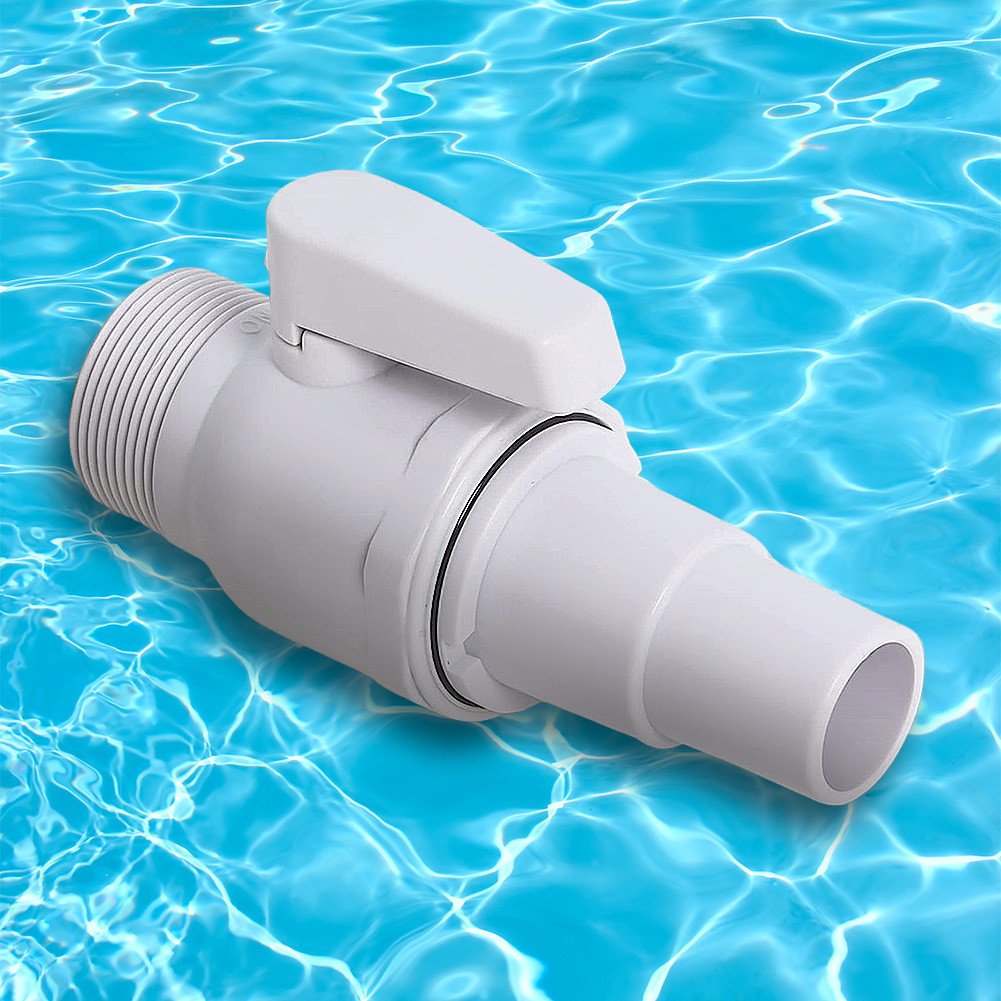[smartourhome.th ] 2-way Ball Valve Float Valve Pool Filter Stop Connector for Home Backyard Plunge