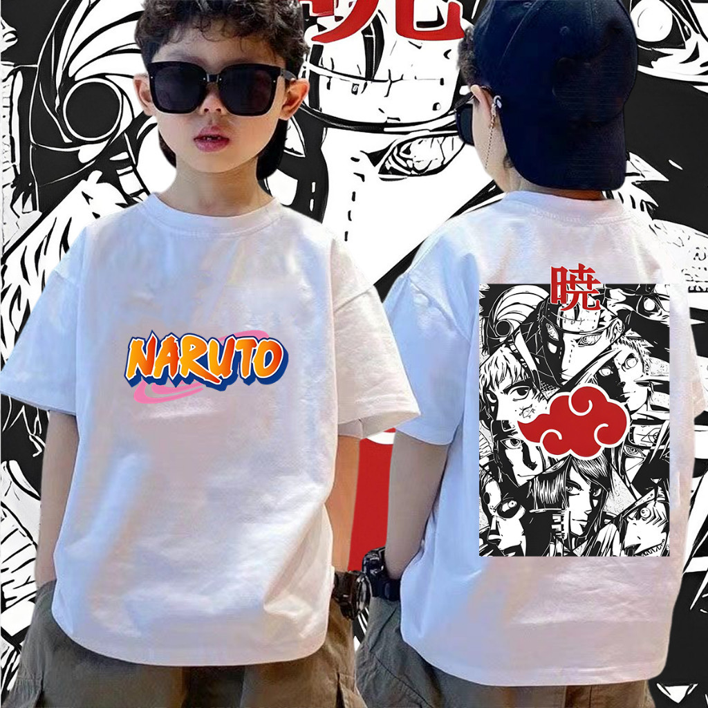 (🔥พร้อมส่ง🔥)   เสื้อยืดเด็ก เสื้อนารูโตะ Naruto  Itachi Uchiha akatsuki T-Shirt เสื้อยืดเด็ก