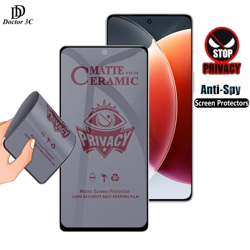 ฟิล์มป้องกันความเป็นส่วนตัว ฟิล์มเซรามิก กันรอยตกไม่แตก บิดได้งอได้ Tecno Camon 30 20 20s 19 18 17 1