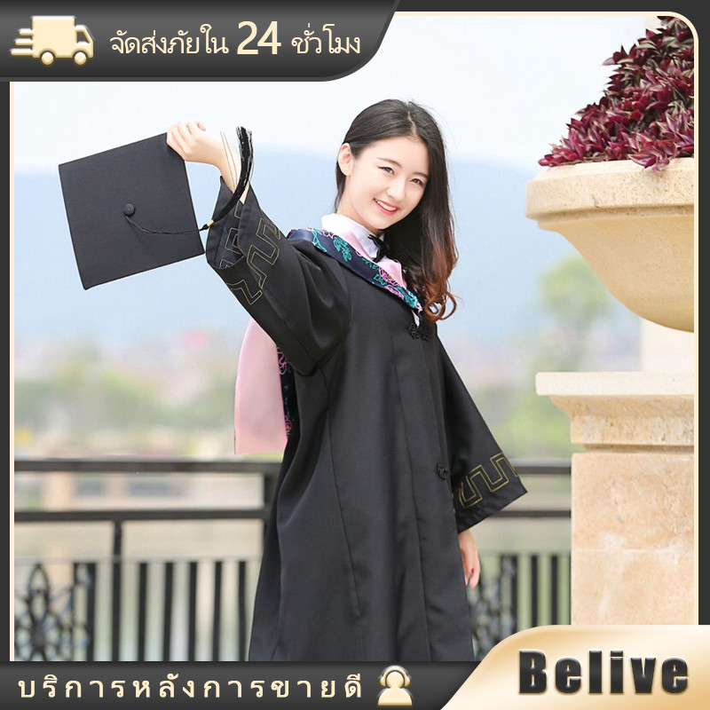 หมวกรับปริญญา สีดำ ขนาดผู้ใหญ่ ระดับมหาวิทยาลัย