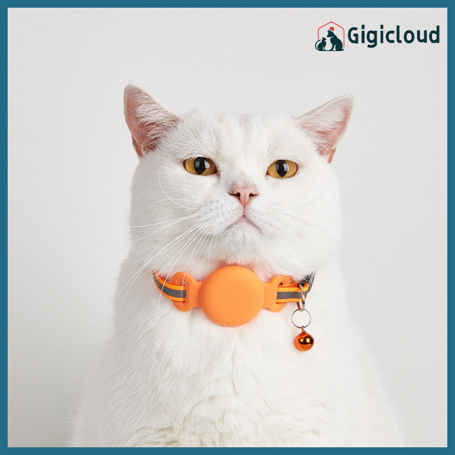 Gigicloud แมวติดตามปลอกคอแมว Bell Love ตกแต ่ งน ้ ําหนักเบาปรับ Cat Gps Tracker Collar สําหรับ