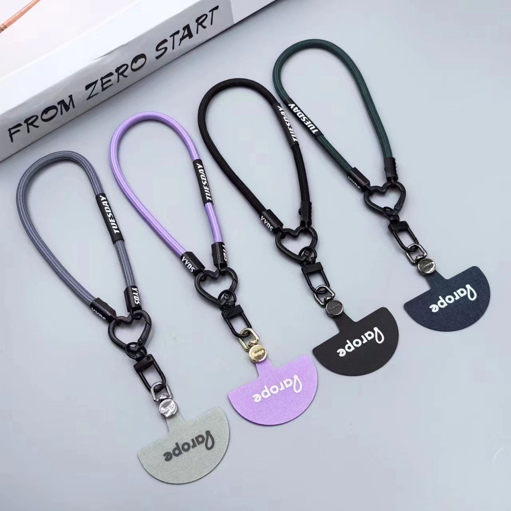 [พีดีเอ็ม] มัลติฟังก์ชั่โทรศัพท์มือถือเชือกเส้นเล็กคู่สายรัดข้อมือเชือกเส้นเล็กสั้นกล้องปีนเขาสายรัดข้อมือหัวเข็มขัดโลหะบัตรหมุนได้สากลสายกีฬากลางแจ้ง