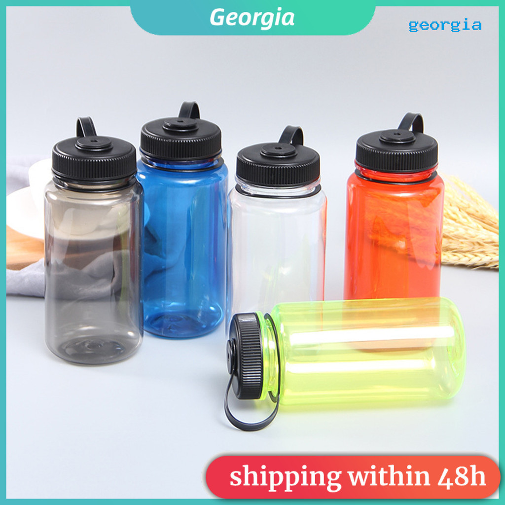 [georgia] 600ml ขวดกีฬา 20 Oz ขวดน้ําแบบใช้ซ้ําได้กีฬาแบบพกพาขวดเครื่องดื่มถ้วยขวดน้ําจักรยานพร้อมที่จับสําหรับเด็กผู้ใหญ่ทีมโรงเรียนยิม Hike Camping Cycling