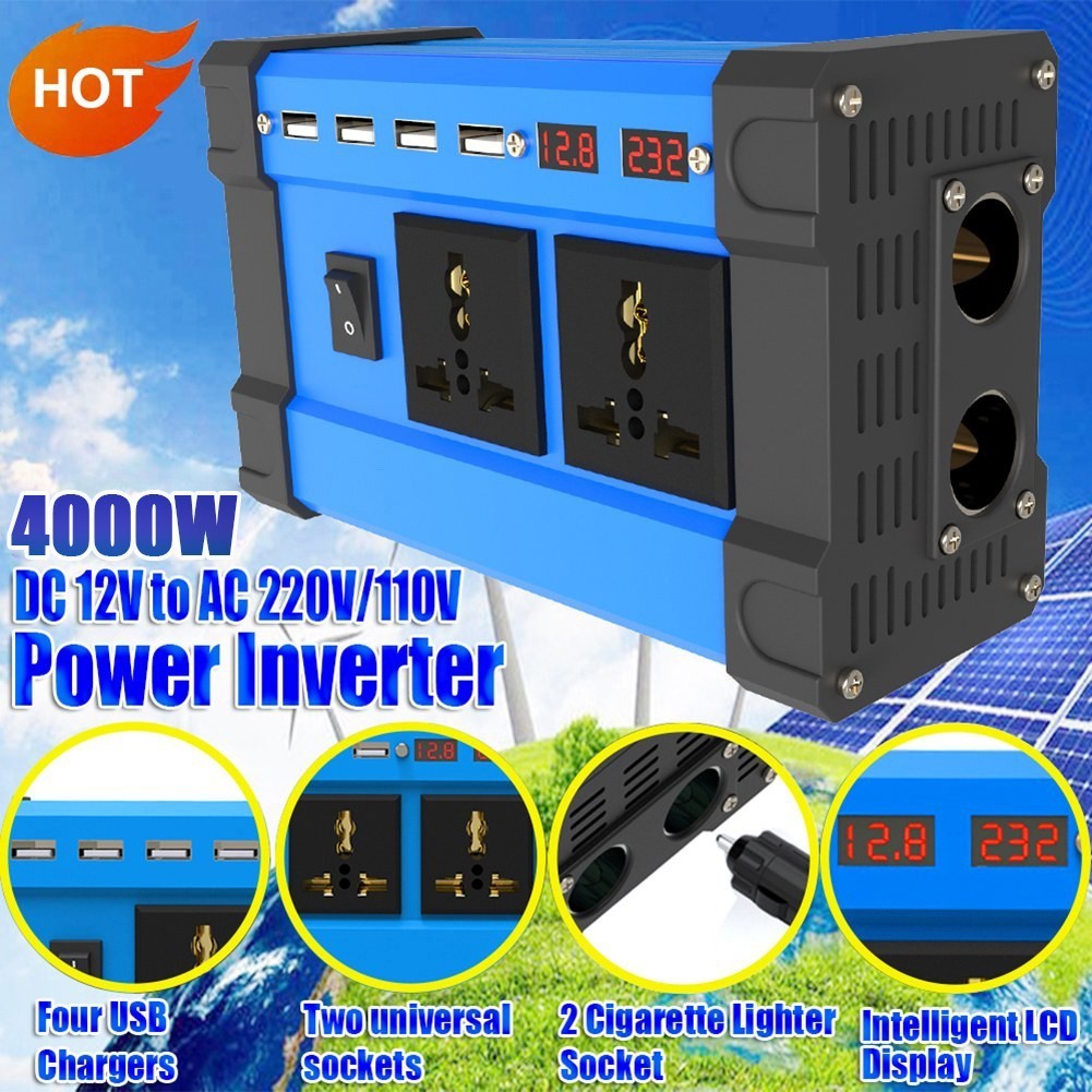 [GGG-0514 Grcekrin-th Auto ] 500W Car Power Inverter จอแสดงผล LED Vehicle Power Inverter น ้ ําหนักเบา