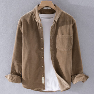 เสื้อเชิ้ต แขนยาวลำลอง ให้ความอบอุ่น ผ้าฝ้าย แฟชั่นฤดูใบไม้ร…