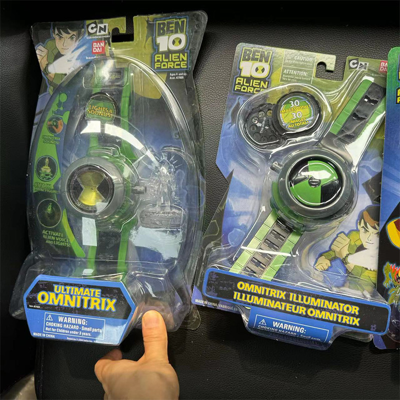 9pcs Ben 10 ชุดตุ๊กตารูป Omnitrix นาฬิกาของเล่น Ben 10 Alien Force Omnitrix มัลติฟังก์ชั่นนาฬิกาเด็กสําหรับของขวัญ