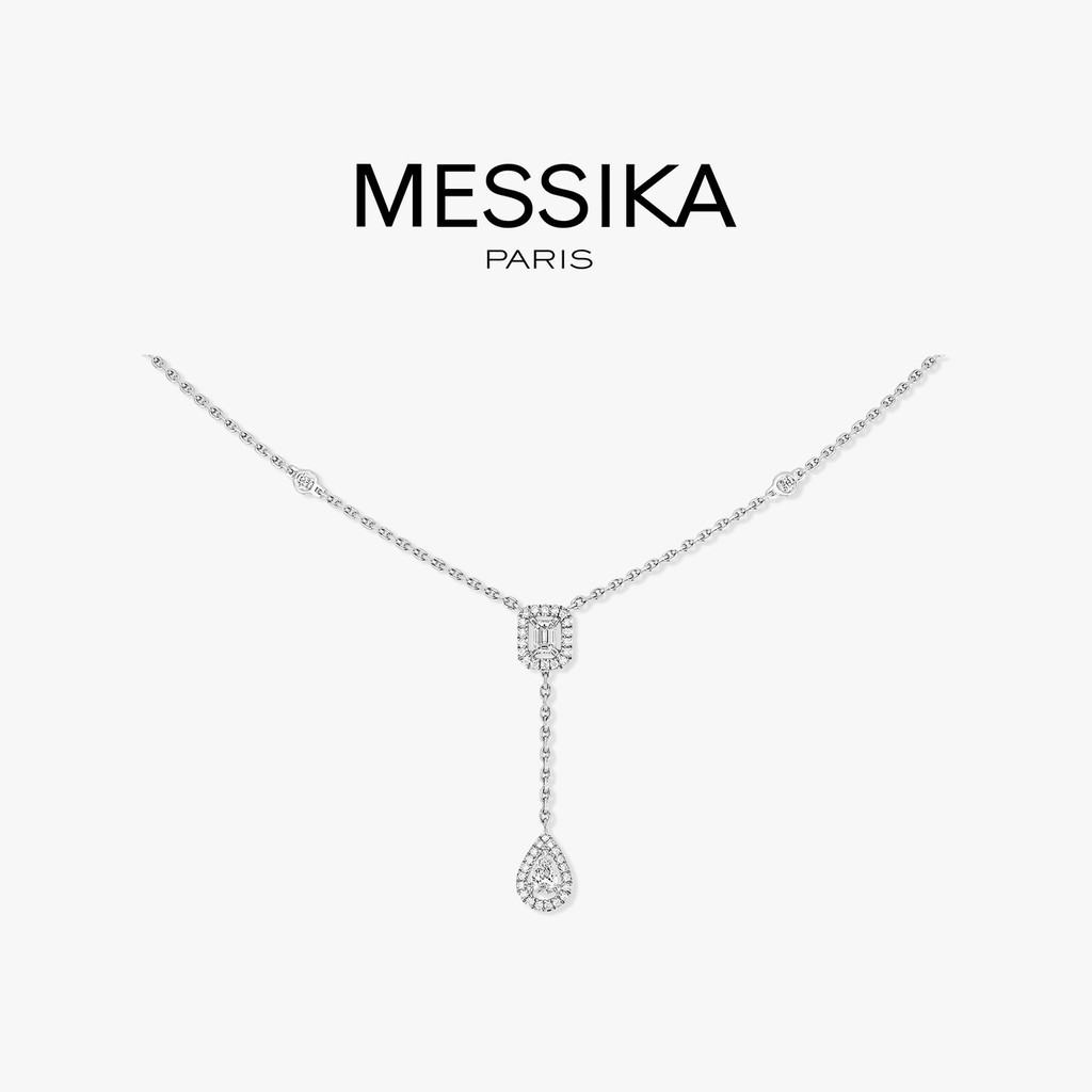 [ พร ้ อมกล ่ อง ] MESSIKA/MESSIKA MY TWIN White Gold Rose Gold Diamond Tie Necklace