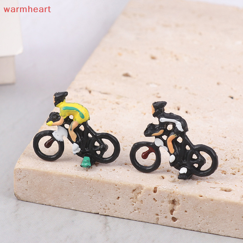(warmheart🏠 12 ชิ ้ น 1/87 Ho Scale รุ ่ น Rider Cyclists Miniature Scale คนรุ ่ น Diorama ตัวเลขสําหรับรถไฟของเล ่ น Diorama