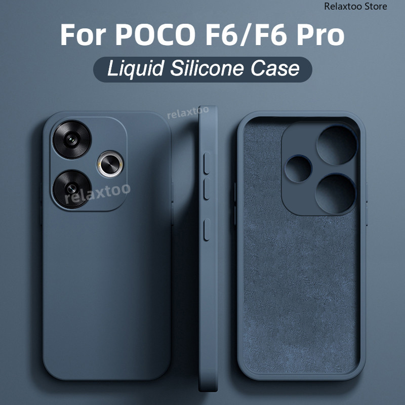Pocof6 5Gซิลิโคนเคสโทรศัพท์สําหรับXiaomi Poco F6 pro Pocophone F6pro PocoF6pro 5Gคู่นุ่มTPUกันชนกันกระแทกเคสโทรศัพท์กล้องเลนส์ป้องกันปกหลัง