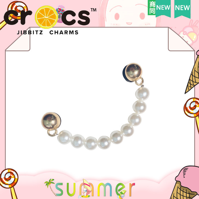 JIBBITZ cross charms ตัวติดรองเท้า DIY อัญมณีโซ่โลหะ ตัวติดรองเท้า cross
