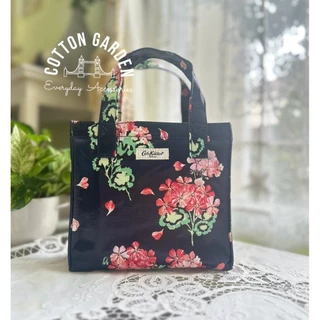 พร้อมส่งจากไทย 🇬🇧 S Bookbag Oilcloth Mini Open Top Handle Bag