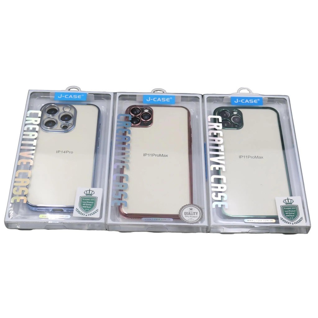 เคสไอโฟน 14 / 13 / 12 / 11 Case J-Case TPU Thin เคสนิ่ม หลังใส บาง ( พร้อมส่ง ในไทย )