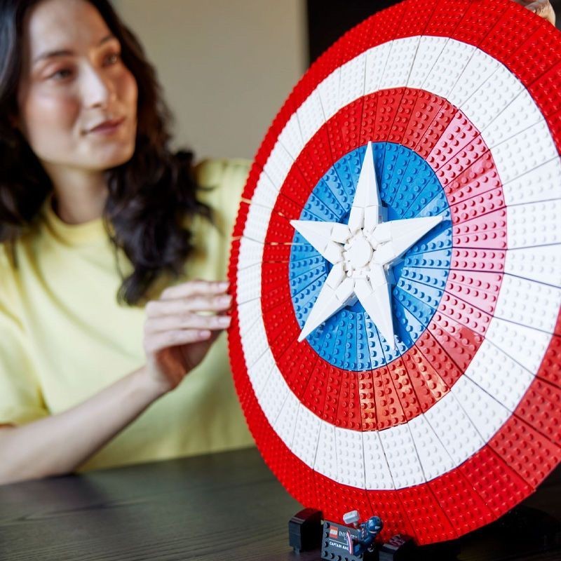 [Lego Lego 76262 ] Marvel Superhero Captain America Shield ประกอบ Building Block ของเล ่ นของขวัญ