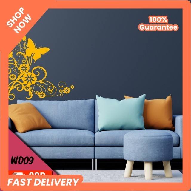 BUTTERFLY WALL STICKER HOME ROOM WALL DECORTATION STICKER - WD09