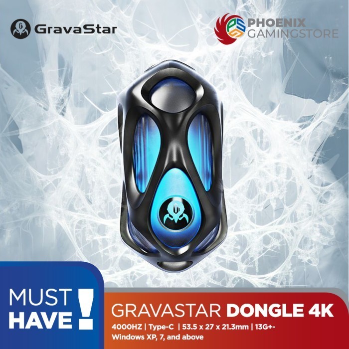 GravaStar Mercury M1 PRO 4K Dongle ไร้สาย - สีดํา