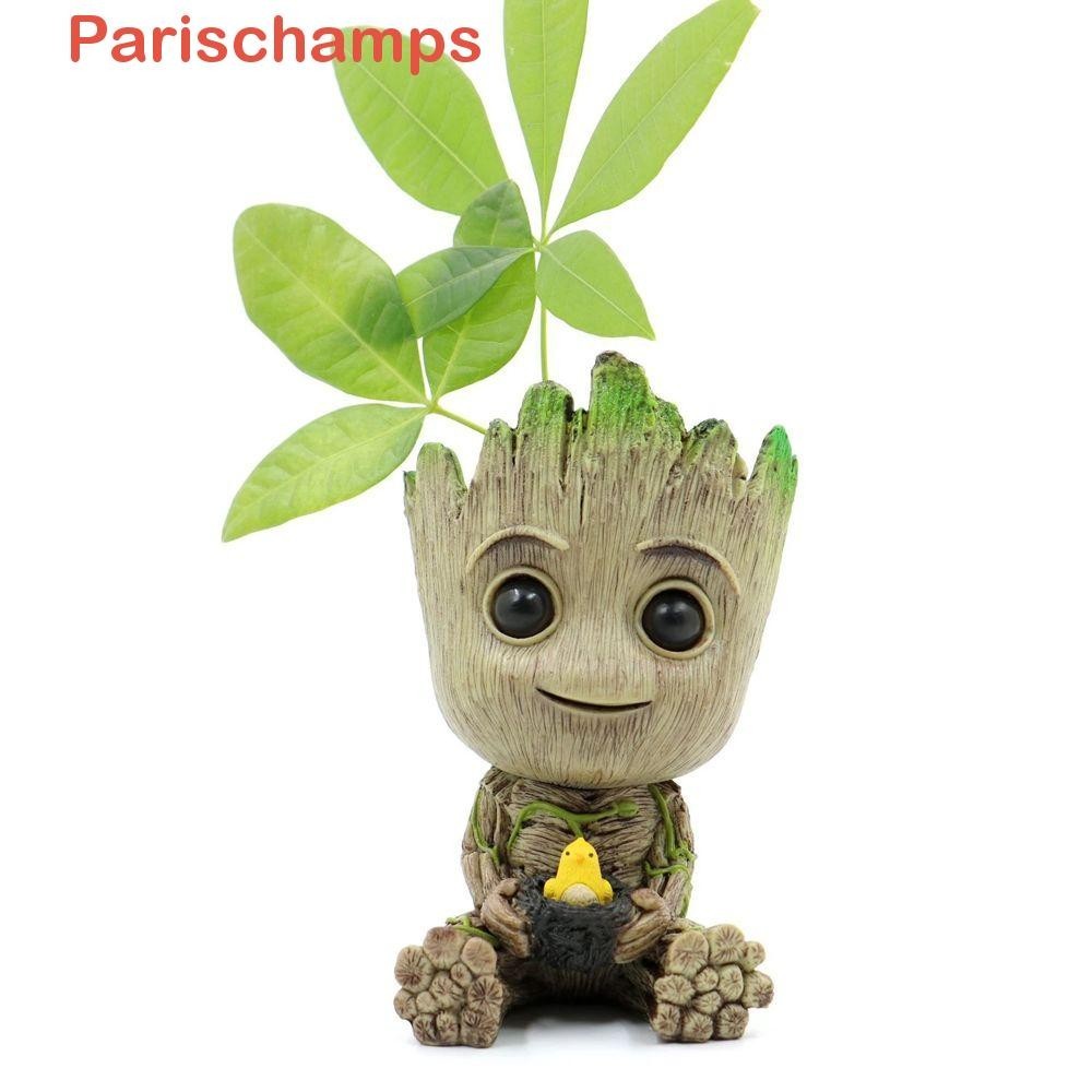 Parischamps Groot Action Figure นั ่ งสําหรับของขวัญ Mini Groot รูปของเล ่ น Marvel 6 ซม.อะนิเมะ Action Figure