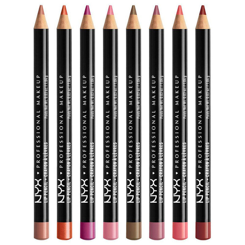 Nyx NYX Slim Lip Liner ยอดนิยมที่สุด Lip Liner ดินสอ NYX色线笔 Matte Velvet ลิปสติกปากกา Lasts โดยไม่ต้องแห้ง Suede Matte Lip Liner ลิปสติก Lip Makeup