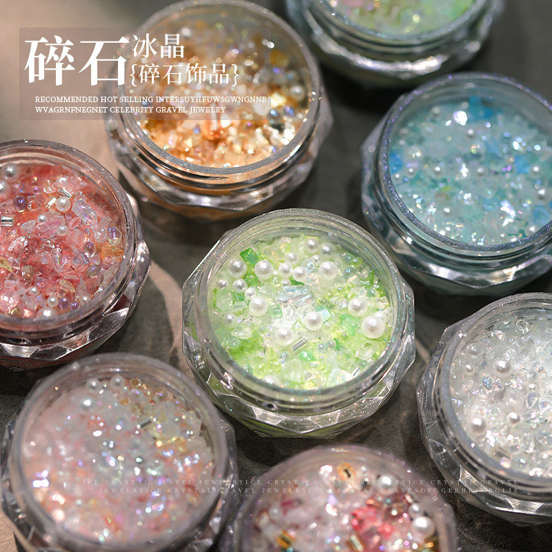 เครื ่ องประดับ Nailo สุทธิสีแดงระเบิดโพลาไรซ ์ คนต ่ างด ้ าวกรอบเปลือกตกแต ่ งมุกเพชร DIY สวมใส ่ วัสดุเกราะ