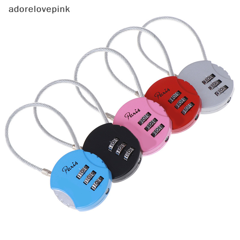 Adorelovepink 1 ชิ ้ น 3.7 * 9 ซม.มินิ 3 หลักกระเป ๋ าเดินทางกระเป ๋ าเดินทางรหัสล ็ อคกุญแจ th