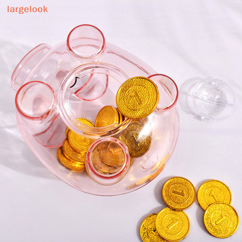 [largelook ] Openable Saving Box Clear Lovely Bank Coin Money Cash Kid Plastic Saving Box Gift
