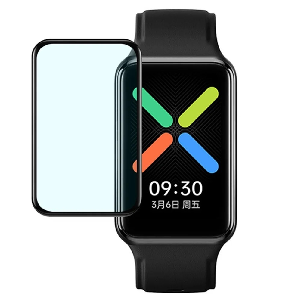 OPPO Band2 WatchFree WatchSE WatchX 1-3 ชิ้น 100D HD Black Edge ฟิล์มกระจกนิรภัยสําหรับ OPPO Band 2 นาฬิกาฟรี SE X Anti-Fingerprints ระเบิดสมาร์ทวอท์ชป้องกันหน้าจอ