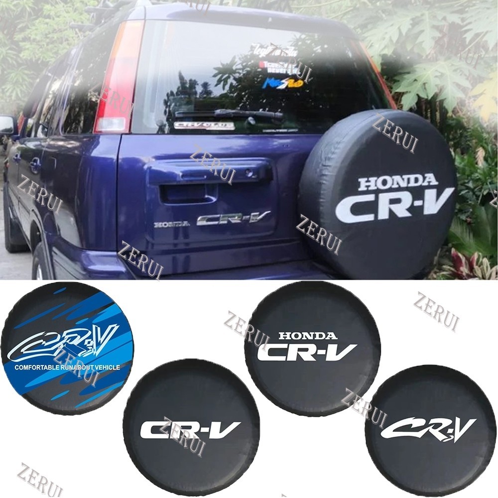 Zr สําหรับหนา Honda CRV CR-V 14 หรือ 15 นิ้วหนังยางอะไหล่ฝาครอบยางอะไหล่ฝาครอบป้องกันรถอุปกรณ์เสริม