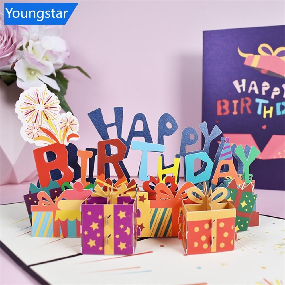 [ForeverYoung] การ์ดสุขสันต์วันเกิด 3 มิติสําหรับเด็กผู้หญิงวันเกิดการ์ดอวยพรป๊อปอัพโปสการ์ดพร้อมซองจดหมายสําหรับเพื่อนครอบครัวคนรัก P5R2
