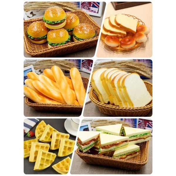 ขนมปังปลอม โมเดลขนมปังปลอม ขนาดเท่าขนมจริง สัมผัสนิ่ม บางแบบมีกลิ่นหอมคล้ายขนมเลย เหมาะตกแต่งร้าน พร็อพถ่ายรูป - รูปที่ 2