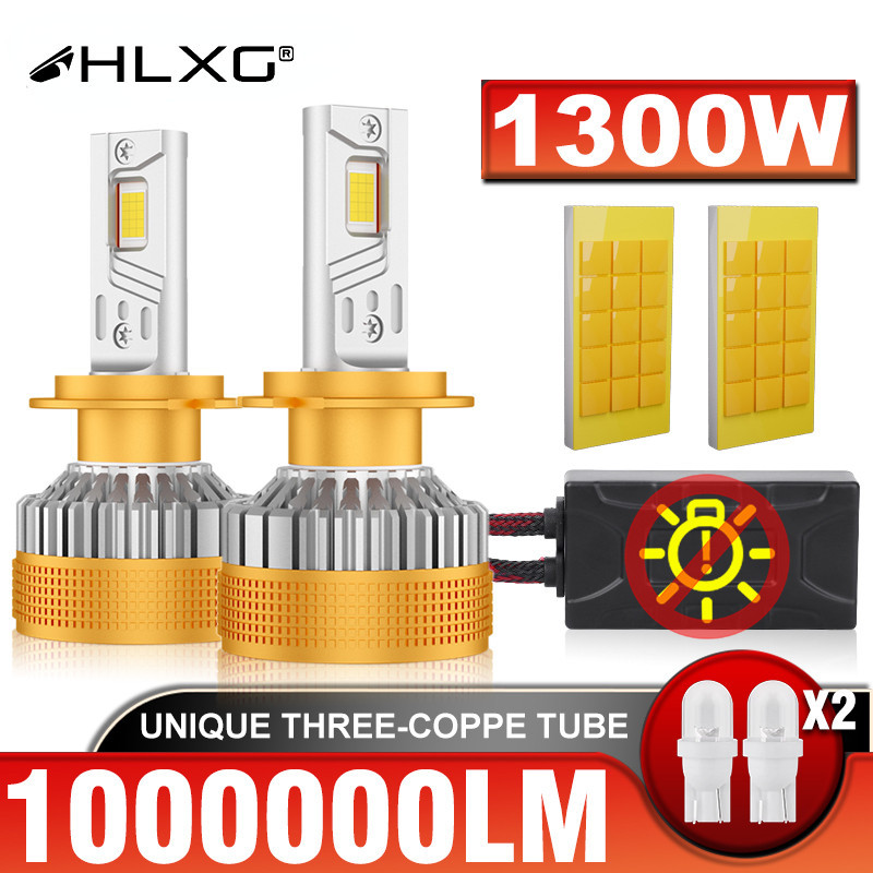 H7 LED Canbus H4 H11 ไฟหน้า D1S พลังงานสูง 1300W 1000000Lm D3S D4S D2S D5S D8S CSP H1 H8 9005 HB3 90