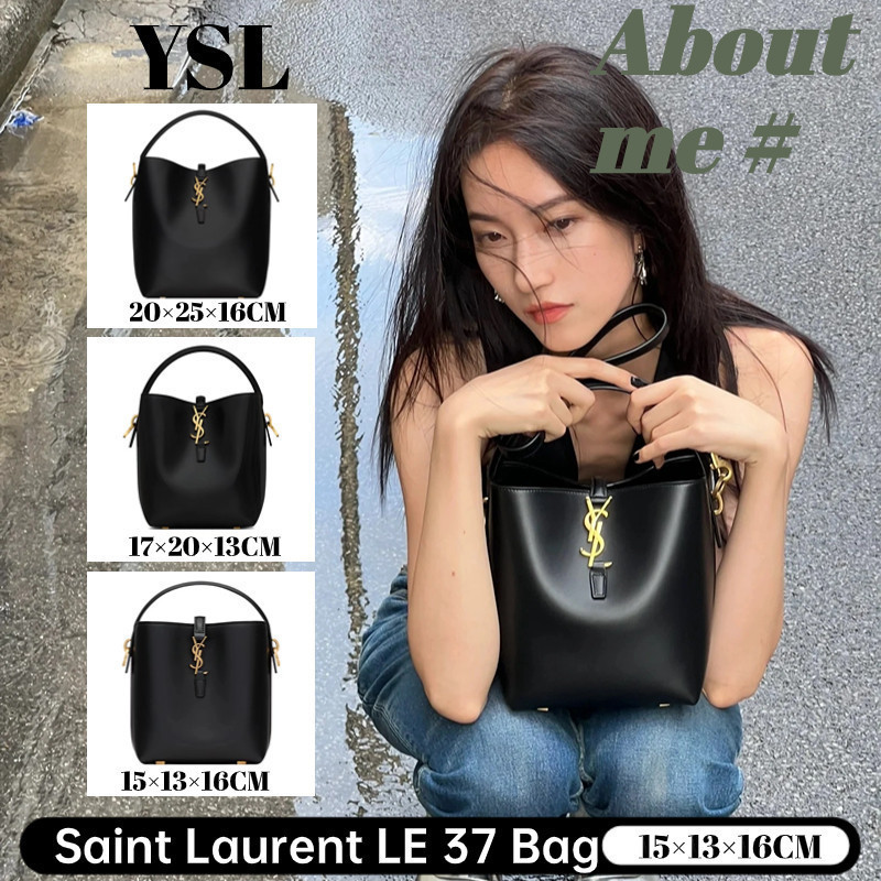 Saint Laurent LE Glossy Leather Mini Handbag YSL bag Bucket bag FDEI