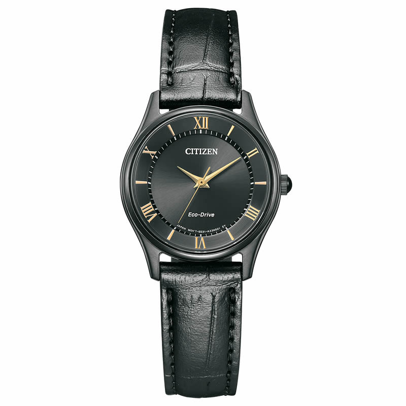 [Authentic★Direct from Japan] CITIZEN EM0406-12E Unused Eco Drive Sapphire glass Black SS Women Wrist watch นาฬิกาข้อมือ