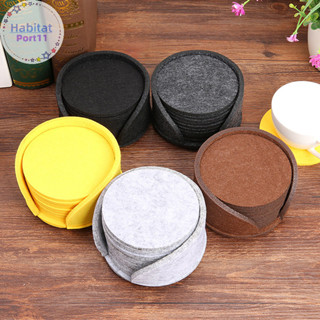 Habitatport 10 ชิ้น/เซ็ตรอบ Felt Coasters โต๊ะรับประทานอาหาร…