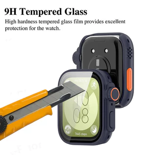 กรณีพีซี + กระจก สําหรับ Huawei Watch Fit 5 5 Pro สมาร์ทนาฬิกาเปลี่ยนเป็นอัลตร้าหน้าจอป้องกันปกคลุม สําหรับ Huawei Watch Fit 4/3 อัพเกรดอุ