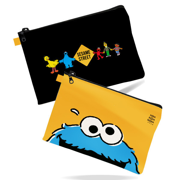SST4-กระเป๋าอเนกประสงค์ A4 : Cookie Monster A4 Multipurpose Zipper Bag (A4-PDBAG-YE&BK-403) W33xH24 