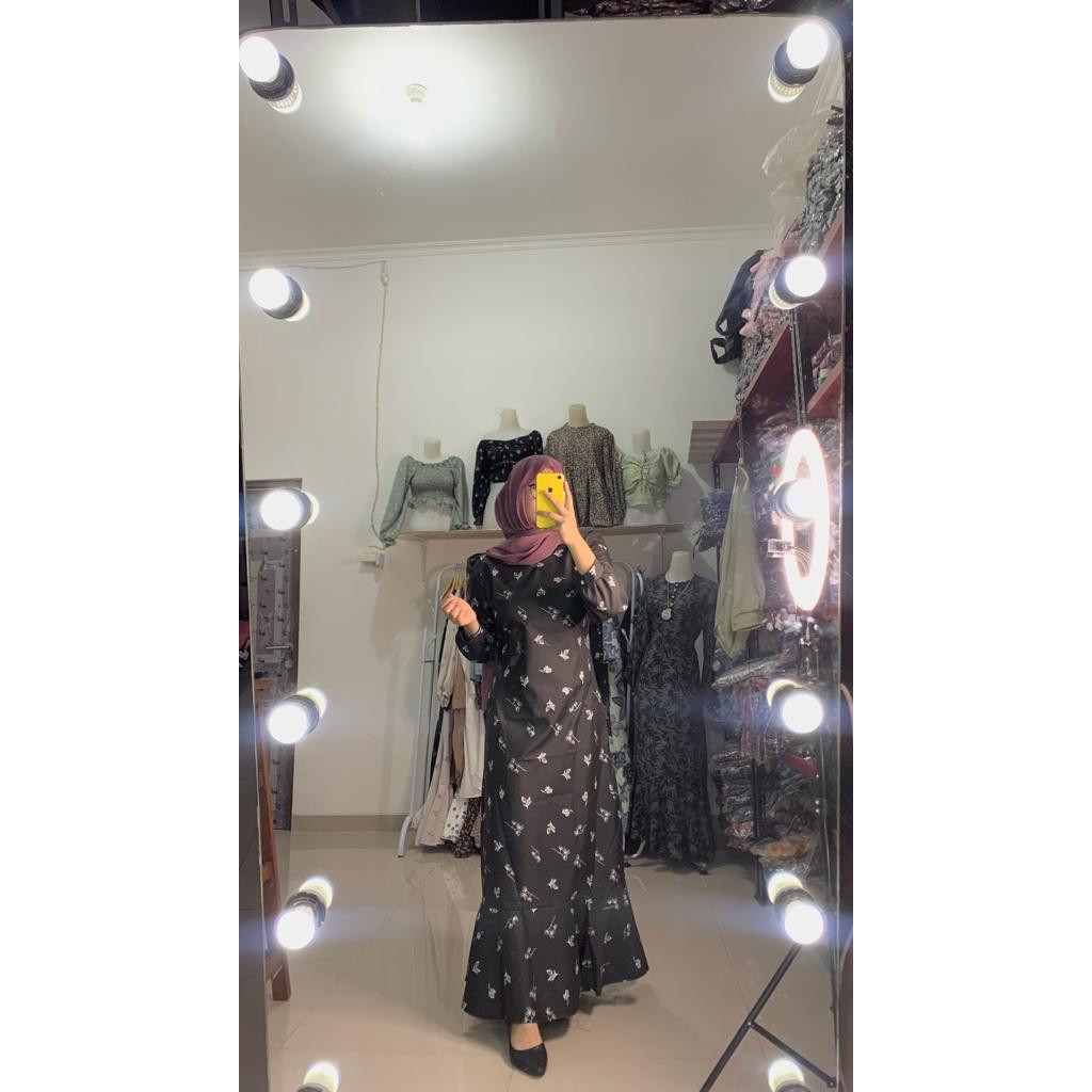 ใหม่ BEFAST - ZFS DRESS MAXI TERRA MAXI KOREAN / MELLA FISHTAIL MAXI DRESS DUYUNG TULIP MOTIF