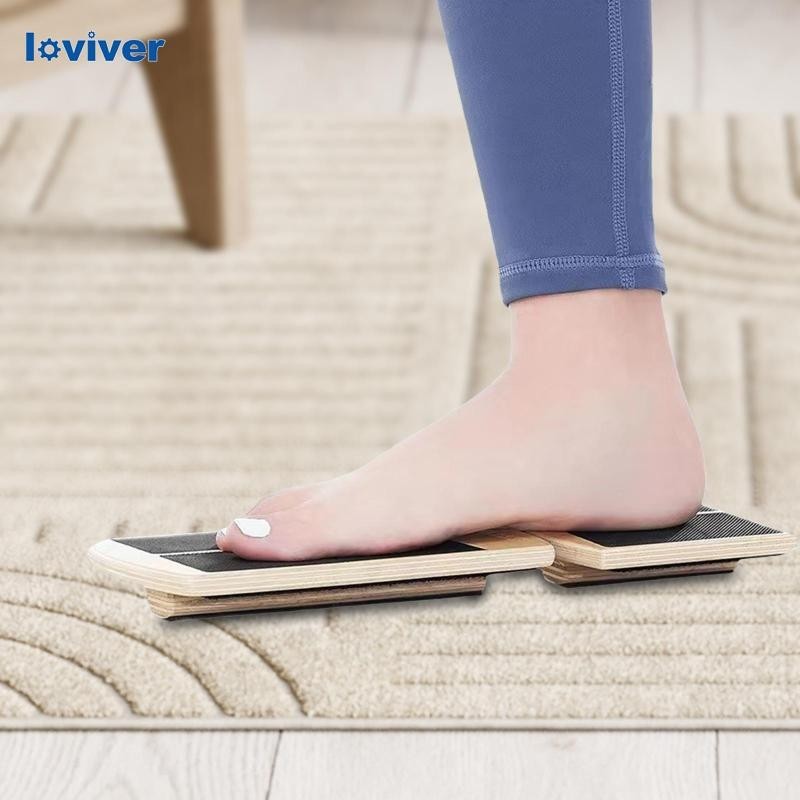 [ Loviver ] Single Balance Board Balance Wooden Foot Stretcher Balance