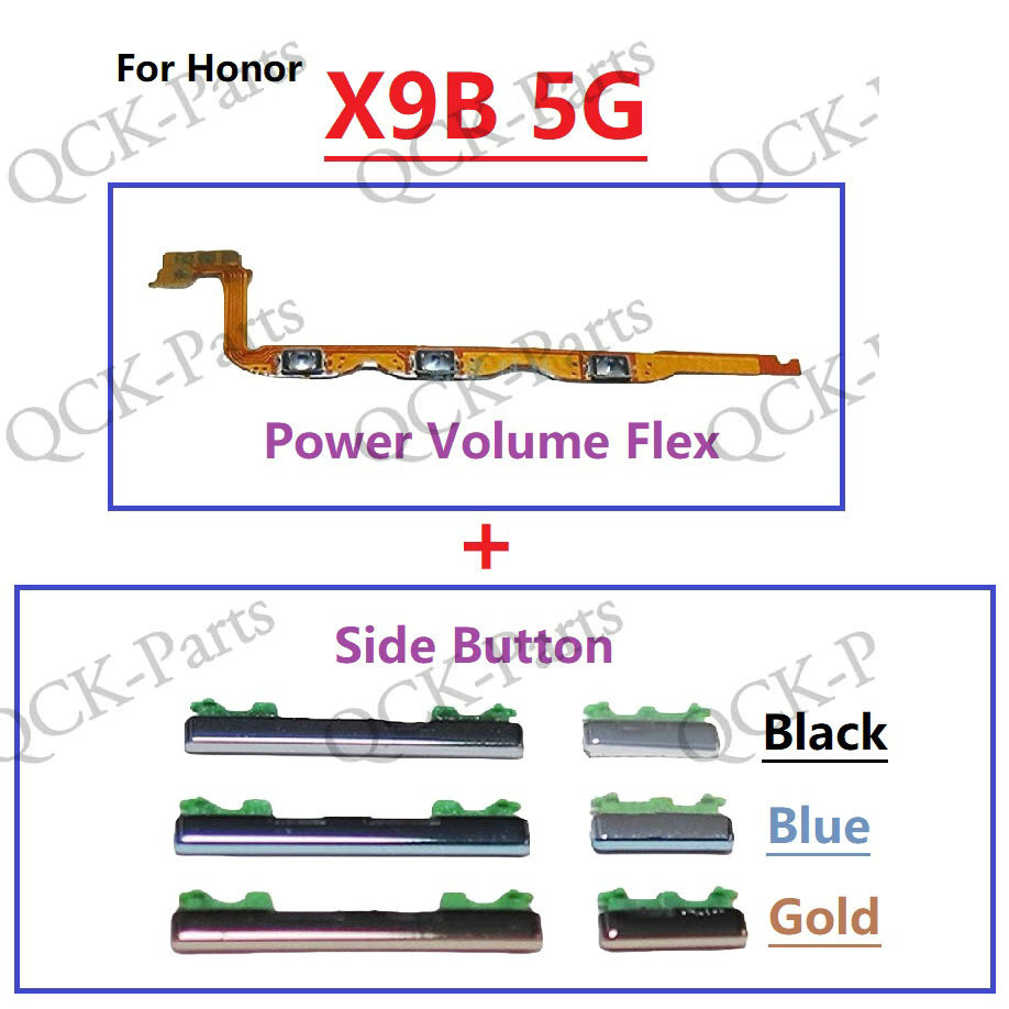 สําหรับ Honor X9B 5G ALI-NX1 เปิด/ปิดปุ่มสวิทช์ Volume Up Down ปุ่ม Flex Cable Replacement