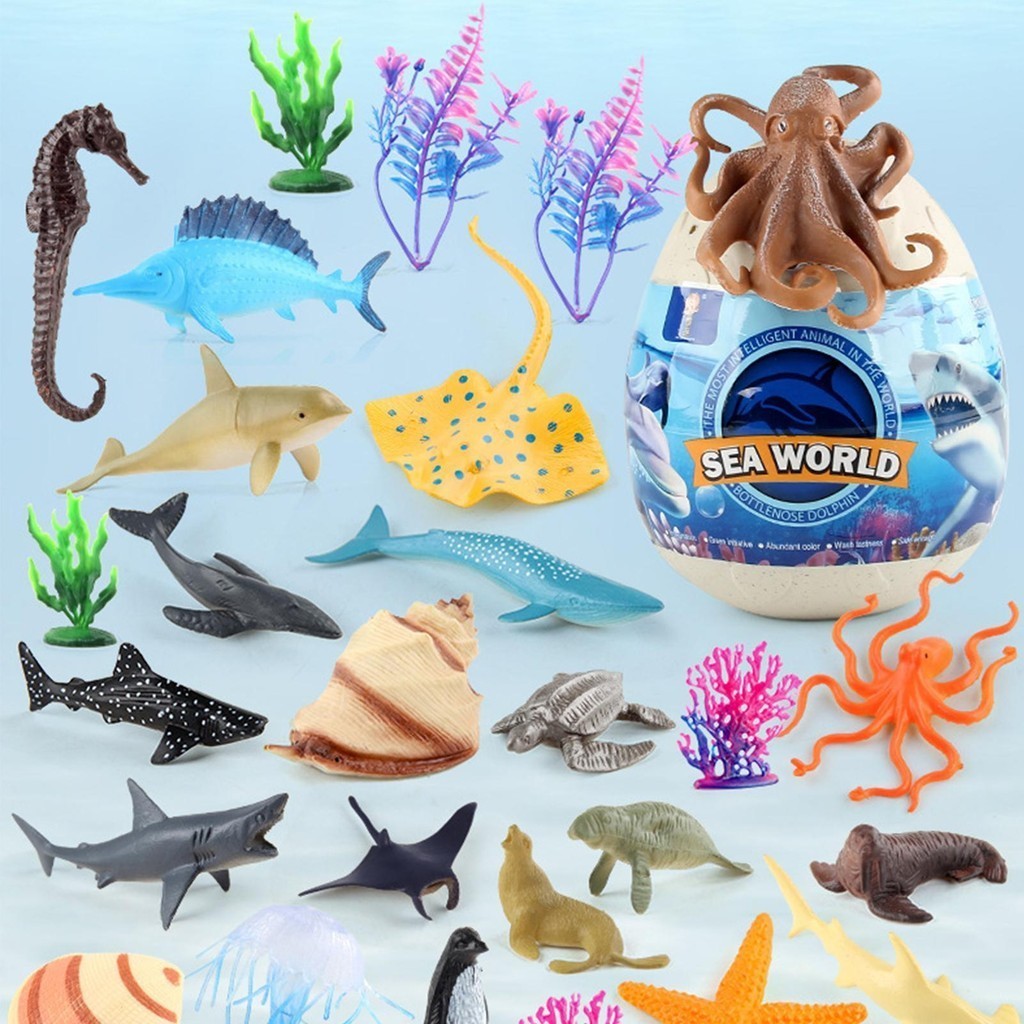 Ocean สัตว ์ ตุ ๊ กตาของเล ่ น Early Educational Sea Animal Figures ความรู ้ ความเข ้ าใจสําหรับโรงเรียนอนุบาล chunimth