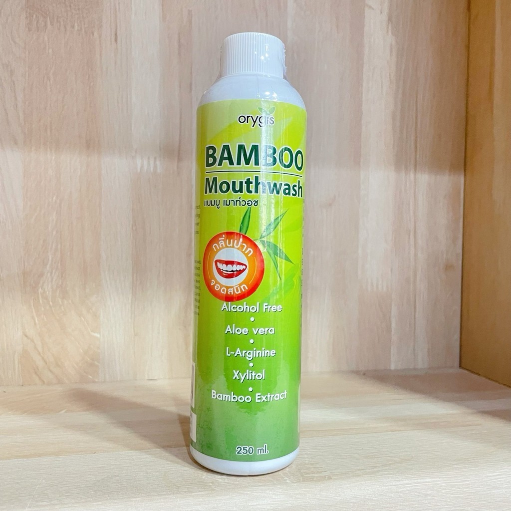 Bamboo Mouthwash Plus น้ำยาบ้วนปาก แบมบูเม้าท์วอช พลัส กลิ่นปาก คราบพลัค หินปูน มี 3 ขนาด ( 1 ขวด )