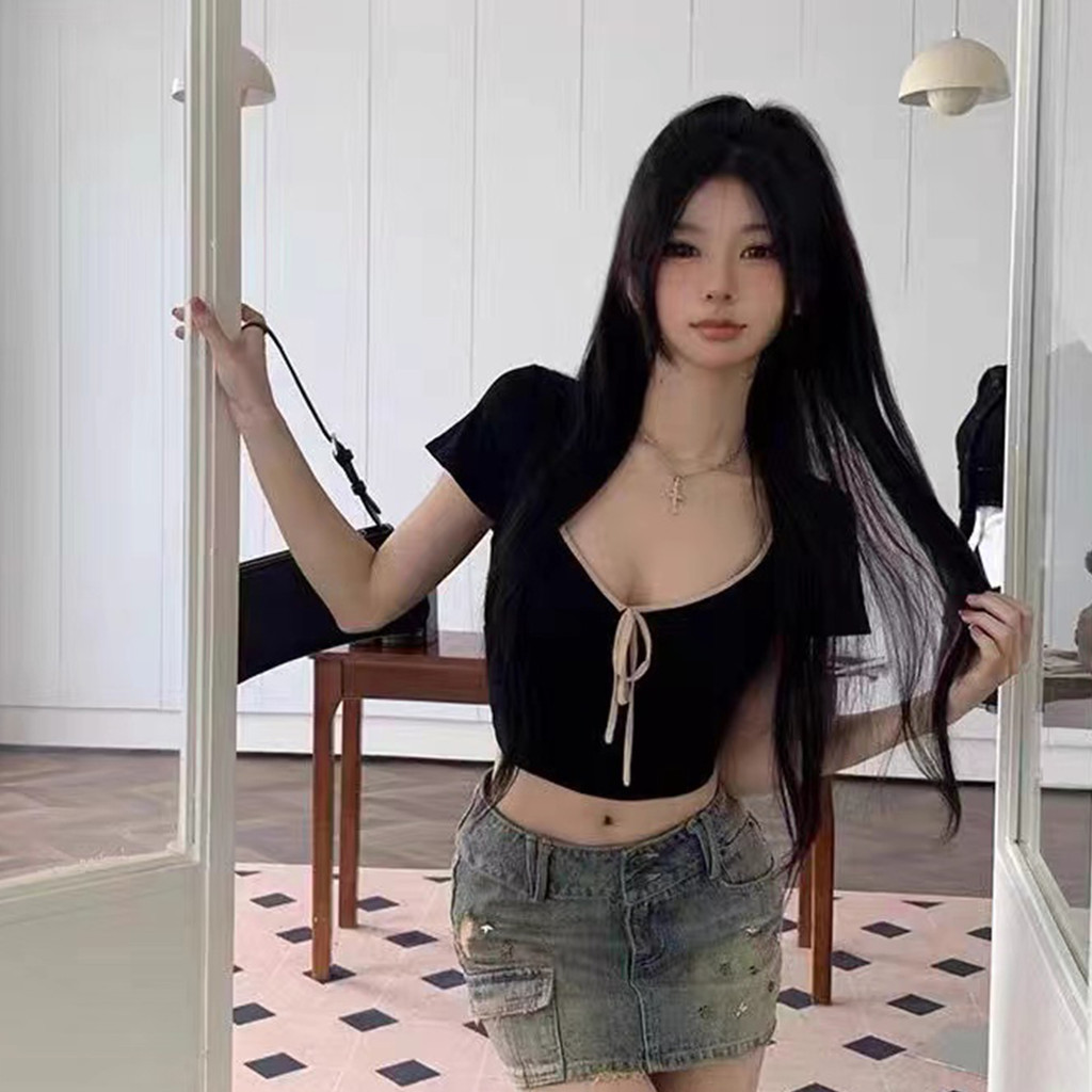 เสื้อยีนส์ผู้หญิงสไตล์ฤดูร้อน ชุดเสื้อผ้าสีสดใส แฟชั่นสไตล์ที่เข้ากันได้ - รูปที่ 2